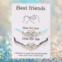 Load image into Gallery viewer, Heart + Infinity Sign Friendship Bracelets