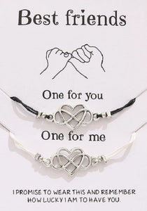 Heart + Infinity Sign Friendship Bracelets